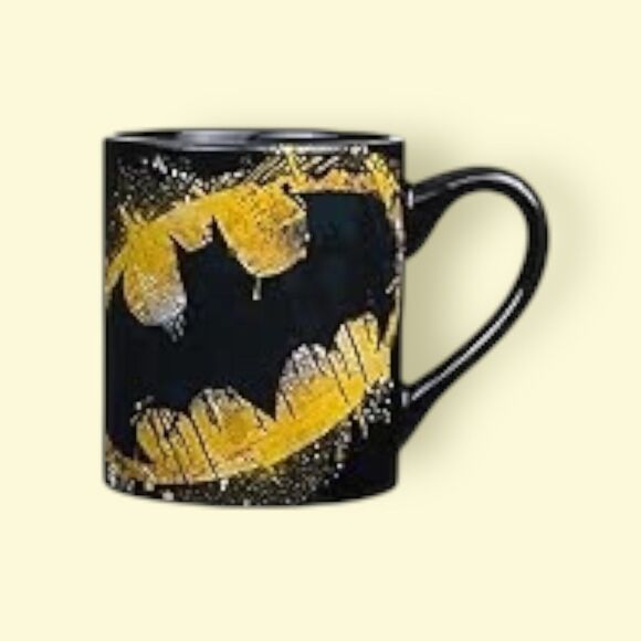Batman Splatter Paint Logo Ceramic Mug - Picture 1 of 4